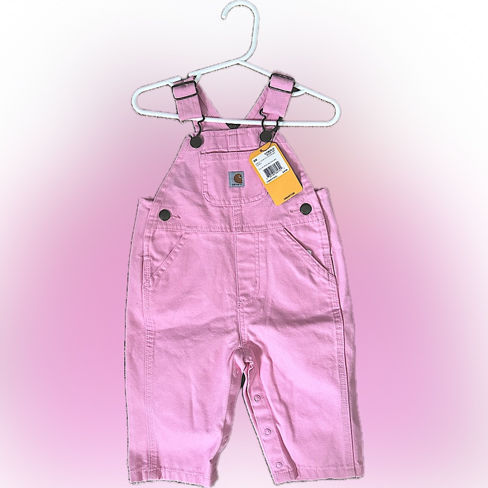 Pink Carhartt Overalls - New With Tags -6Months